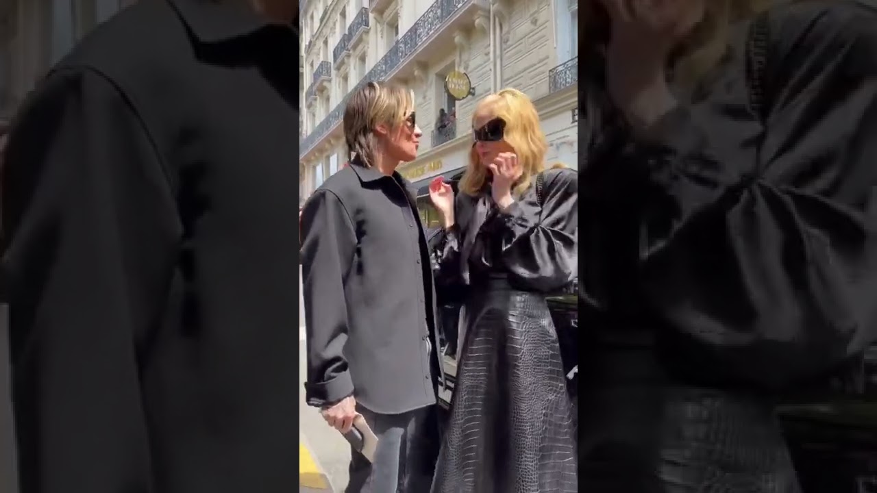 Nicole Kidman with Keith Urban at Balenciaga Fashion Show in Paris, France. #nicolekidman