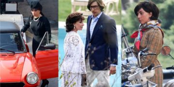 #OK! ლედი გაგა და ადამ დრაივერი House Of Gucci-ის გადაღებებზე