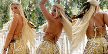 #OK! ბელა თორნის განსხვავებული იმიჯი! ვარსკვლავი Versace-ს ძვირადღირებული სამოსით!