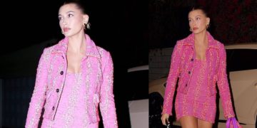 #OK! ჰეილი ბოლდვინის მონოქრომული სტილი! მოდელის ვარდისფერი იმიჯი!