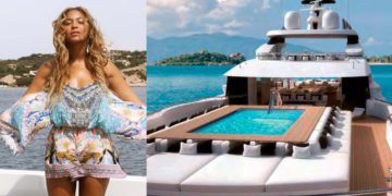 #OK! Beyonce ბრენდ Oséree-ის 825 ფუნტის ღირებულების ორეულით! მომღერალი საკუთარ იახტაზე პოზირებს!