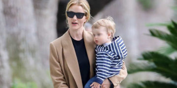 #OK! როუზი ჰანტინგტონის იშვიათი გამოჩენა 3 წლის ვაჟთან ერთად