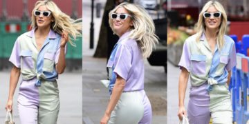 #OK! ეშლი რობერტსი Fiorucci-ს ფერადი ორეულით! მომღერლის რეტრო სტილი!