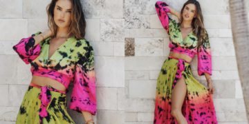 #OK! ალესანდრა ამბროსიო Bottega Veneta-ს ფეხსაცმლით და Anna Kosturova-ს ორეულით! მოდელის ფერადი იმიჯი!