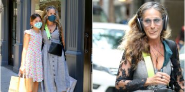 #OK! სარა ჯესიკა პარკერის იშვიათი გამოჩენა ბუნებრივი, ჭაღარა თმით