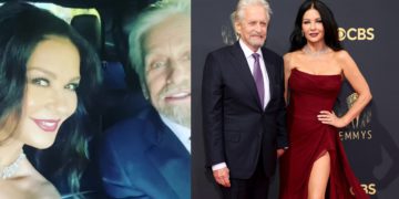 #OK! 51 წლის კეტრინ ზეტა-ჯონსი და 76 წლის მაიკლ დუგლასი Emmys-ის დაჯილდოების წითელ ხალიჩაზე