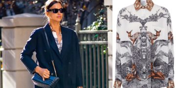 #OK! ირინა შეიკი Burberry-ის ტრენდული პერანგით, რომლის ღირებულებაც £950-ია