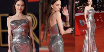 #OK! ანჯელინა ჯოლის თვალისმომჭრელი იმიჯი: 46 წლის მსახიობი Eternals-ის პრემიერაზე ვერსაჩეს გლამურული კაბით წარსდგა