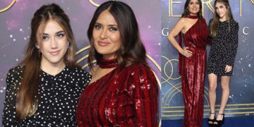 #OK! 55 წლის სელმა ჰაიეკი 14 წლის ქალიშვილთან ერთად: ვარსკვლავური დედა-შვილი წითელ ხალიჩაზე ყველას ყურადღებას იპყრობს