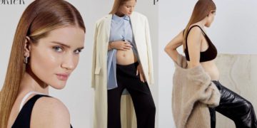 #OK! ორსული როუზი ჰანტინგტონი Porter Magazine-ის ახალი ნომრის გარეკანზე