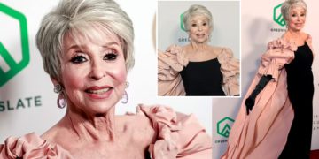 #OK! რიტა მორენო წითელ ხალიჩაზე – 90 წლის ვარსკვლავი Producers Guild Awards-ის დაჯილდოებაზე Greta Constantine-ის კაბით გამოჩნდა
