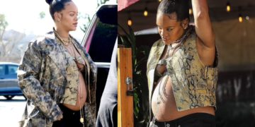 #OK! ორსული რიანას მოდური იმიჯი და ვარსკვლავის უახლესი პაპარაცული ფოტოები