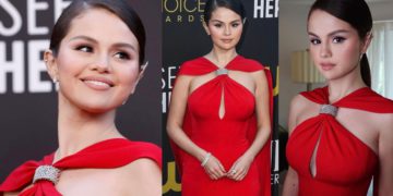 #OK! სელენა გომესი “ლუი ვიტონის” წითელი კაბით Critics Choice Awards-ის დაჯილდოებაზე