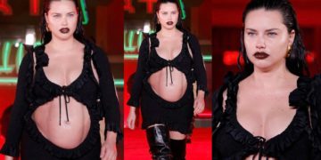 #OK! ორსული ადრიანა ლიმა პოდიუმზე – 40 წლის მოდელი Alexander Wang-ის ჩვენებაზე გამოვიდა