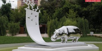 #OK! კომპანია „ლაზიერმა“ ჰიპოპოტამ „ბეგის“ ძეგლის კონსტრუქციული ნაწილი ააგო