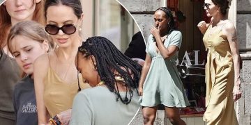 #OK! ახალი კადრები: ანჯელინა ჯოლი ქალიშვილებთან ერთად რომში ისვენებს