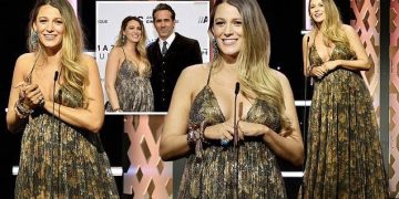 #OK! ორსული ბლეიკ ლაივლი რაიან რეინოლდსთან ერთად American Cinematheque-ის დაჯილდოებაზე გამოჩნდა