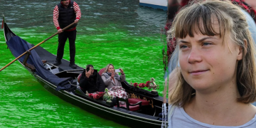 #OK! არხში წყლის მწვანედ შეღებვის გამო, გრეტა თუნბერგი ვენეციიდან გააძევეს